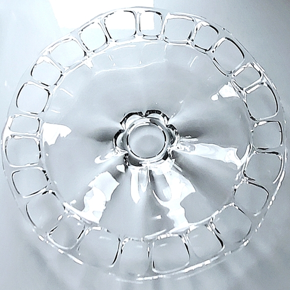 1938-1955 Murano #127 Clear Pierced Edge Large 14 3/4" Torte Plate Platter - Picture 2 of 8